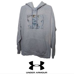 Under Armour Mens Heathered Grey Real Tree Cov3 Hoodie